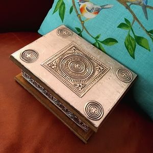 Silver & Wood Keep Sake Box Vintage